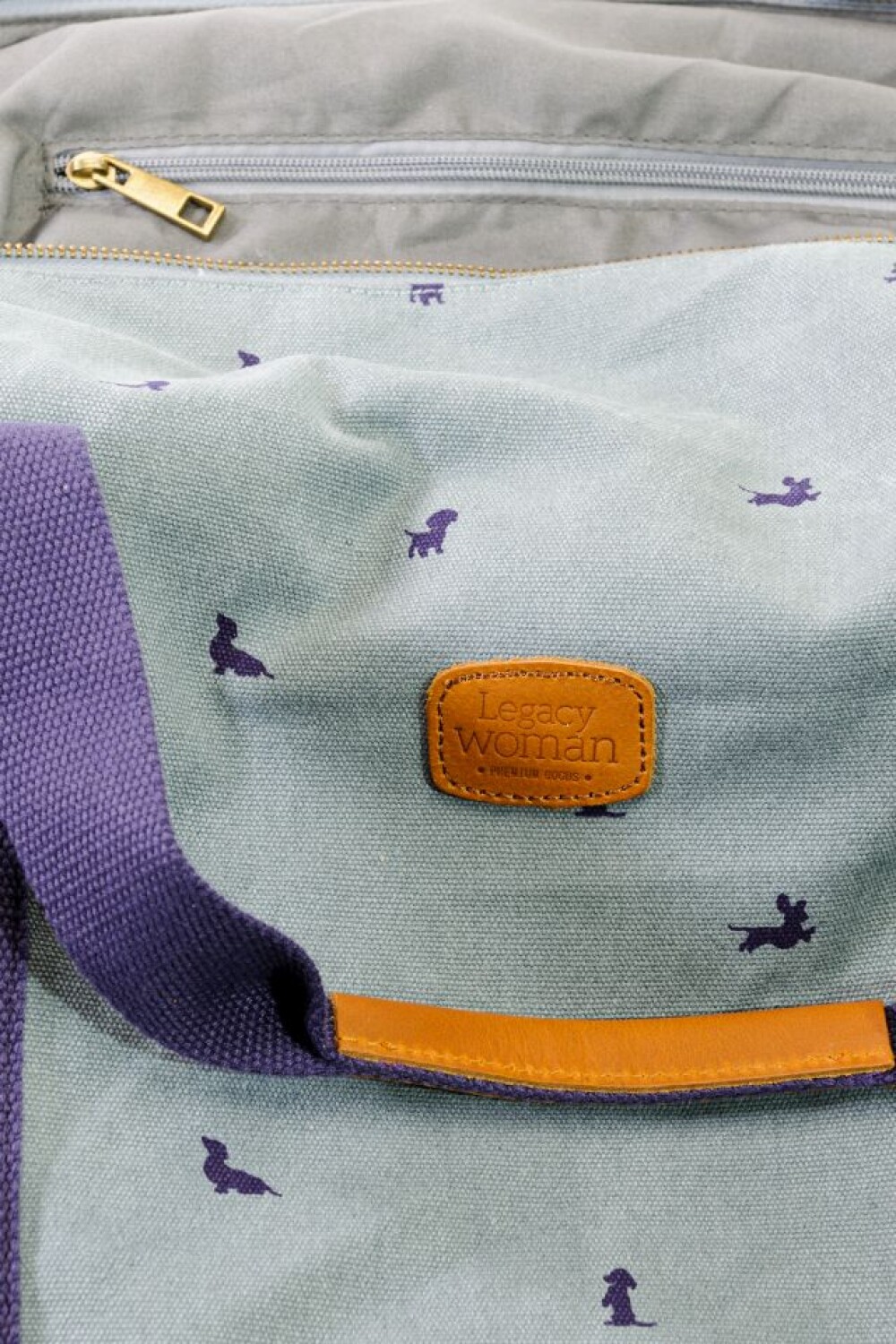 BOLSO DE LONA ESTAMPADO Verde