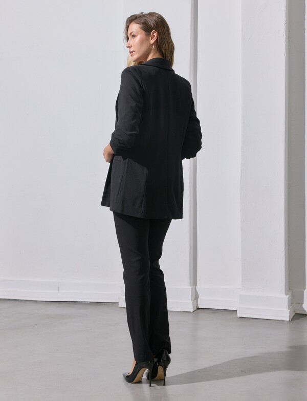 Blazer Manga Frunce NEGRO