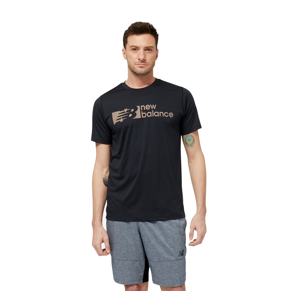 Remera New Balance Training Hombre Tenacity Graphic Black - S/C 