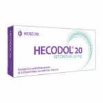 HECODOL 20 MG. CJ X 10 COMP. única