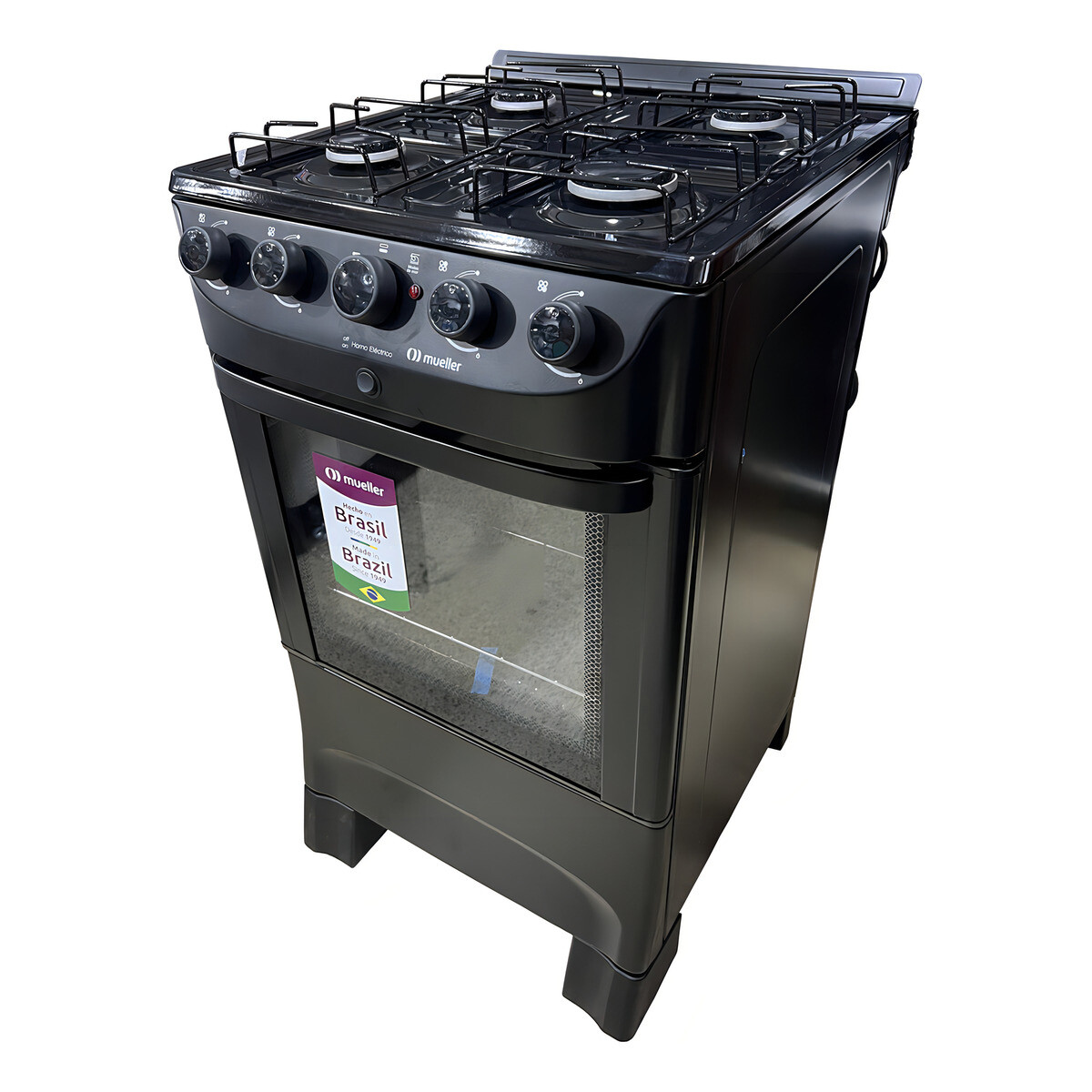 Cocina Mueller Moderatto Combinada 4h Gas/eléctrica Color Negro 