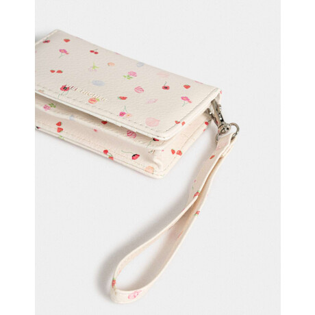 Monedero Cuerina Estampado Flores