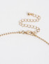 Collares Cortos Azul Collar Corto Multidijes - Dorado