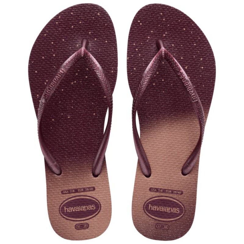 Sandalia de Mujer Havaianas Slim Gloss Rojo Tierra