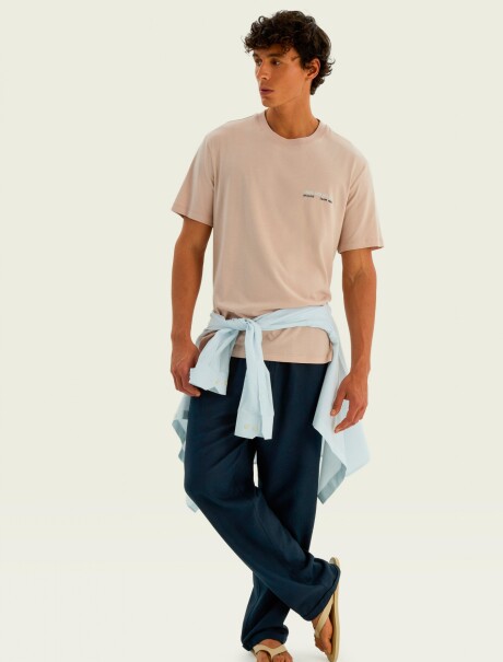 CAMISETA CON ESTAMPA MODELO REGULAR BEIGE