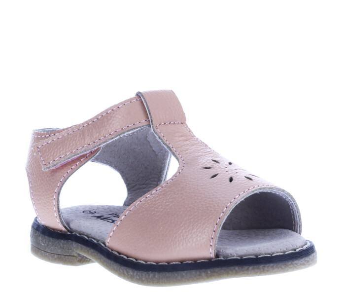 Sandalia de Niña Mini Miss Carol GRACE con velcro y calado Rosado