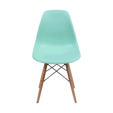 Silla Eames DKR Base En Madera Verde Agua