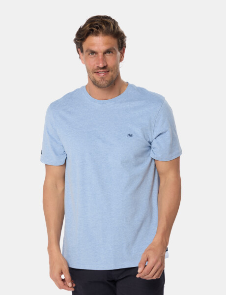 REMERA LISA Azul melange