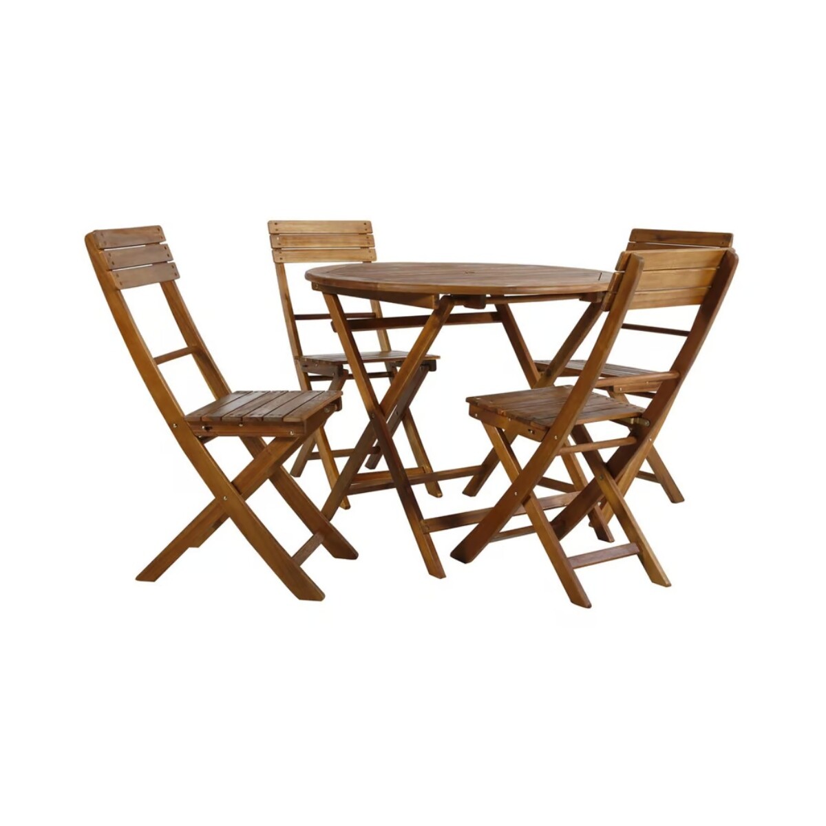 Juego De Patio Catania Plegable 5 Piezas En Madera 