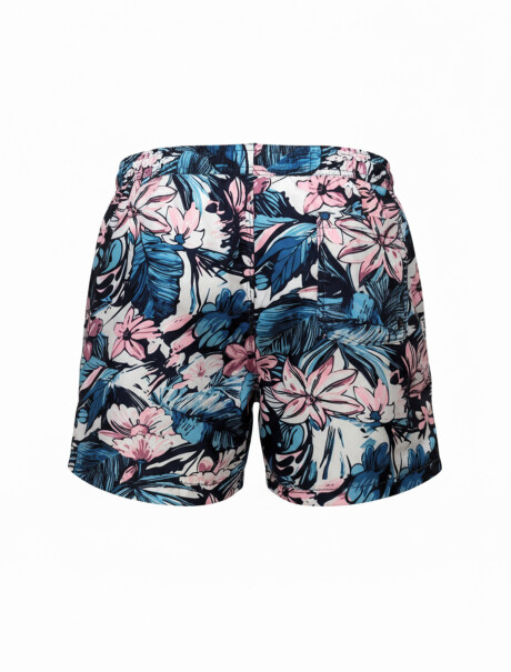 Short de baño estampado celeste