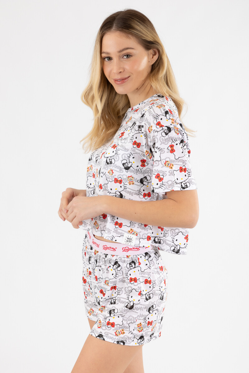Pijama 3 hello kitty Blanco