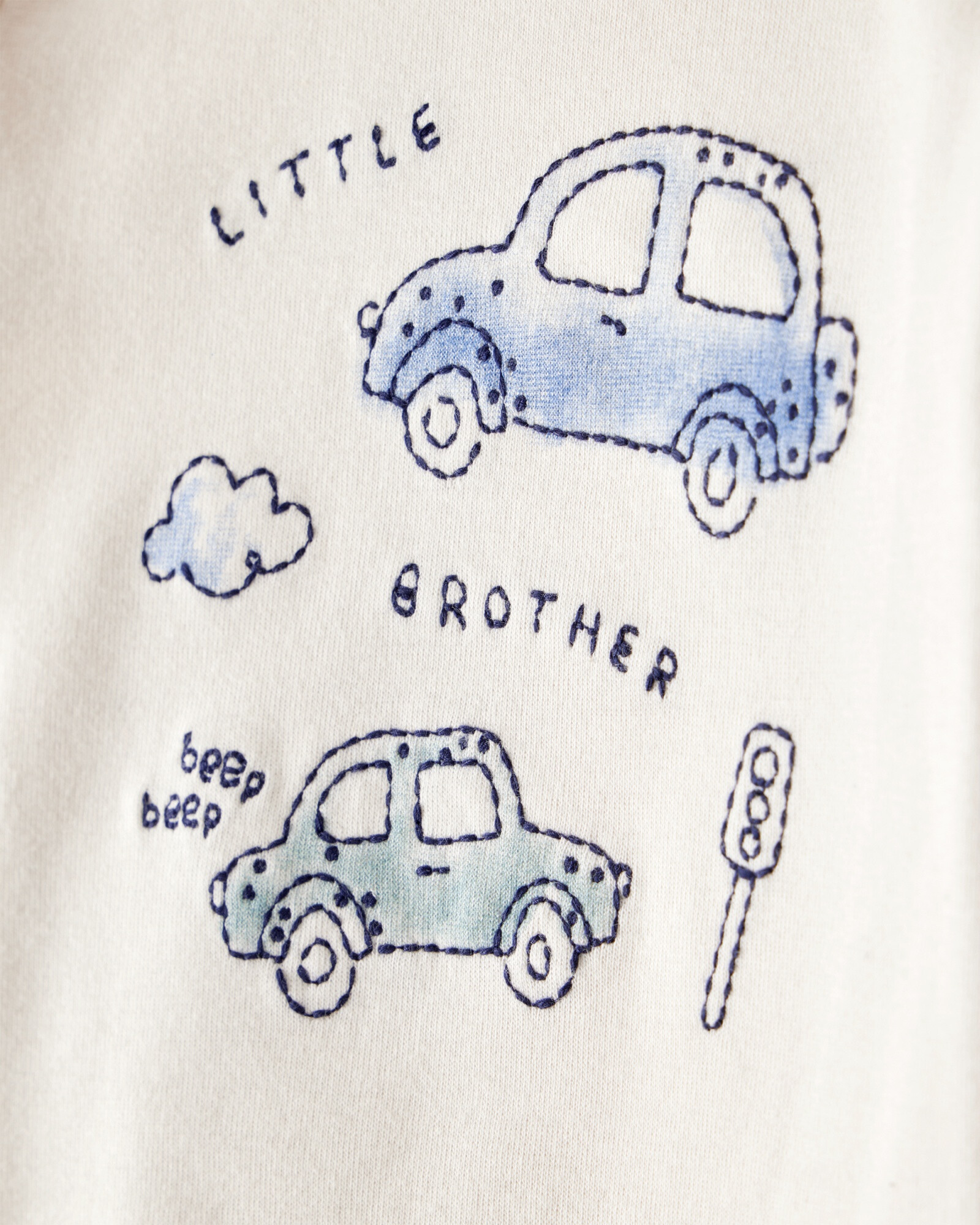 Set dos piezas de algodón, pantalón y body, diseño autos Sin color