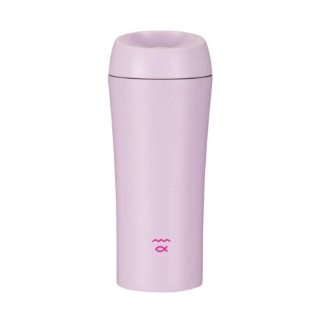 Vaso Mug Río Botón 450ML Doble Pared LILA