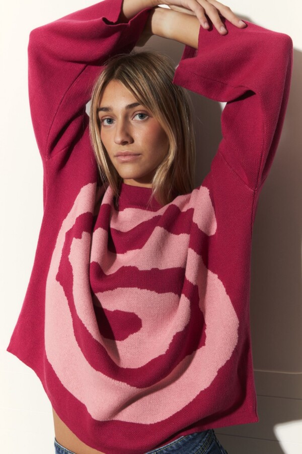 Sweater Espiral Rosa