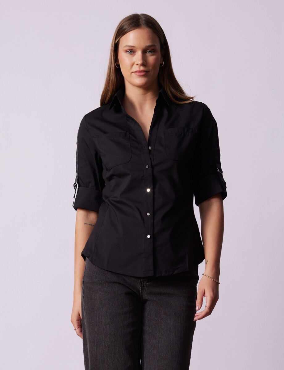 Camisa Algodón - Negro 