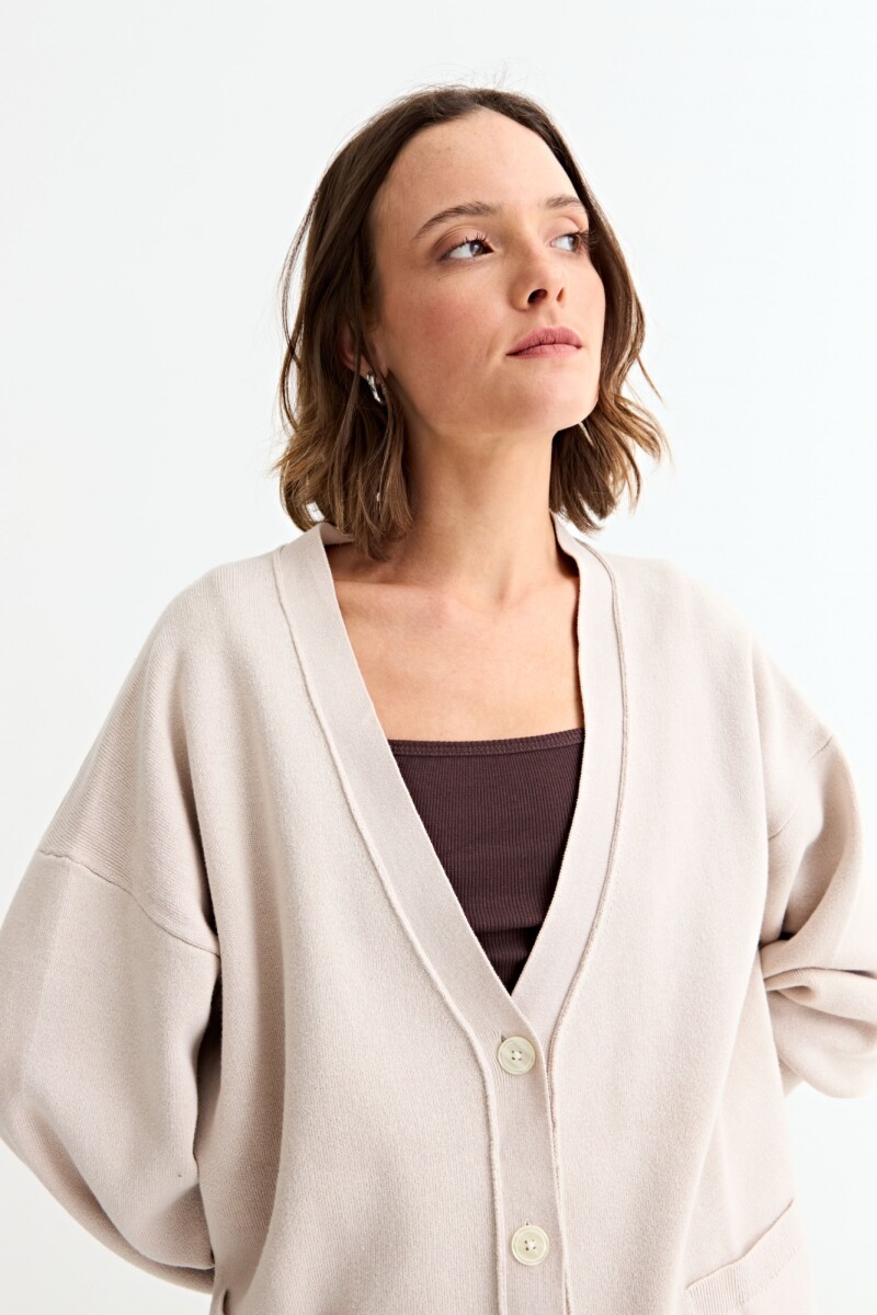 Cardigan oversized BEIGE