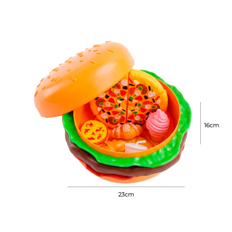 Kit Juego Cocina Hamburguesa Armable + Accesosrios Kit Juego Cocina Hamburguesa Armable + Accesosrios