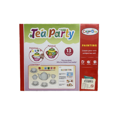 OUTLET Juego de té para pintar 13pcs 29x26cm Outlet Juego De Té Para Pintar 13pcs 29x26cm