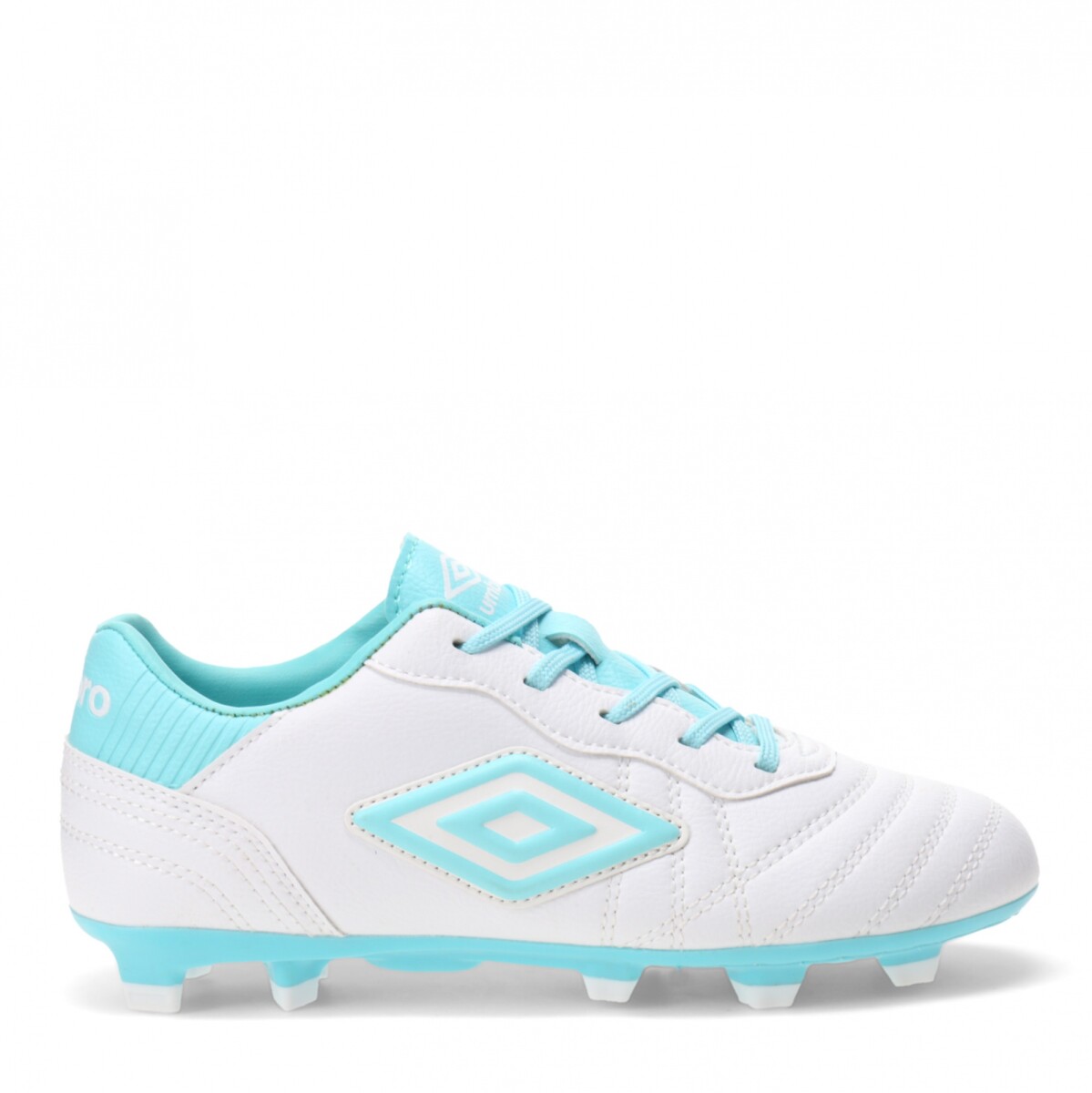 Championes de Fútbol 11 Infantiles Umbro Touch HG - Blanco - Celeste 