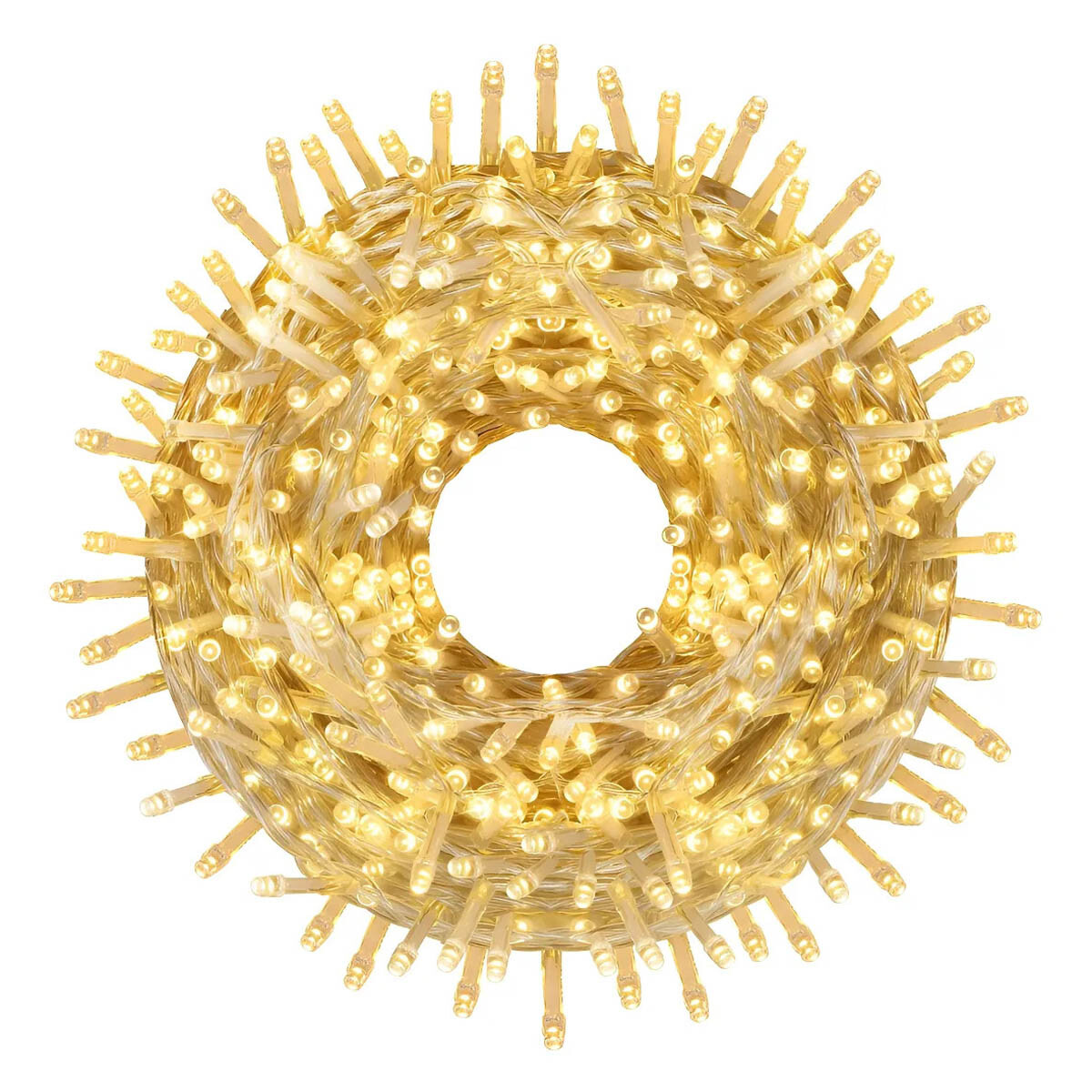 Guía Luces Navideñas 30mt Luz Led Cálida Exterior 