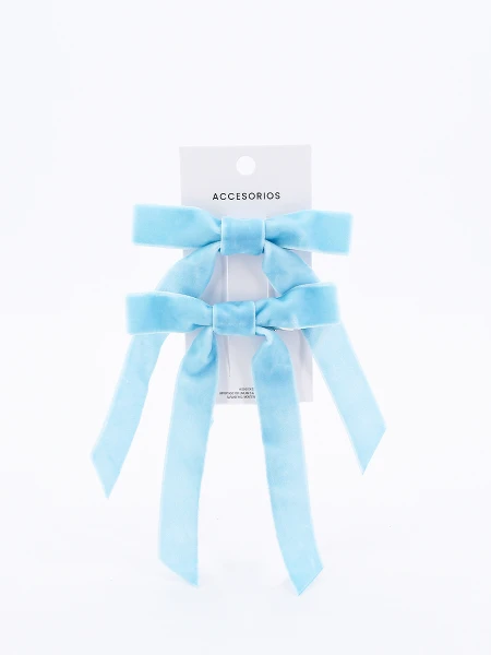 BROCHE CON MOÑO PACK X 2 CELESTE