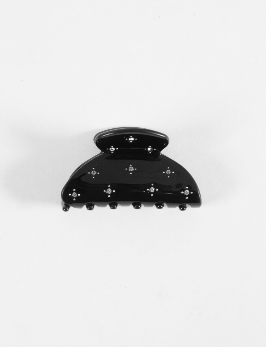 Broche strass acrílico - negro 