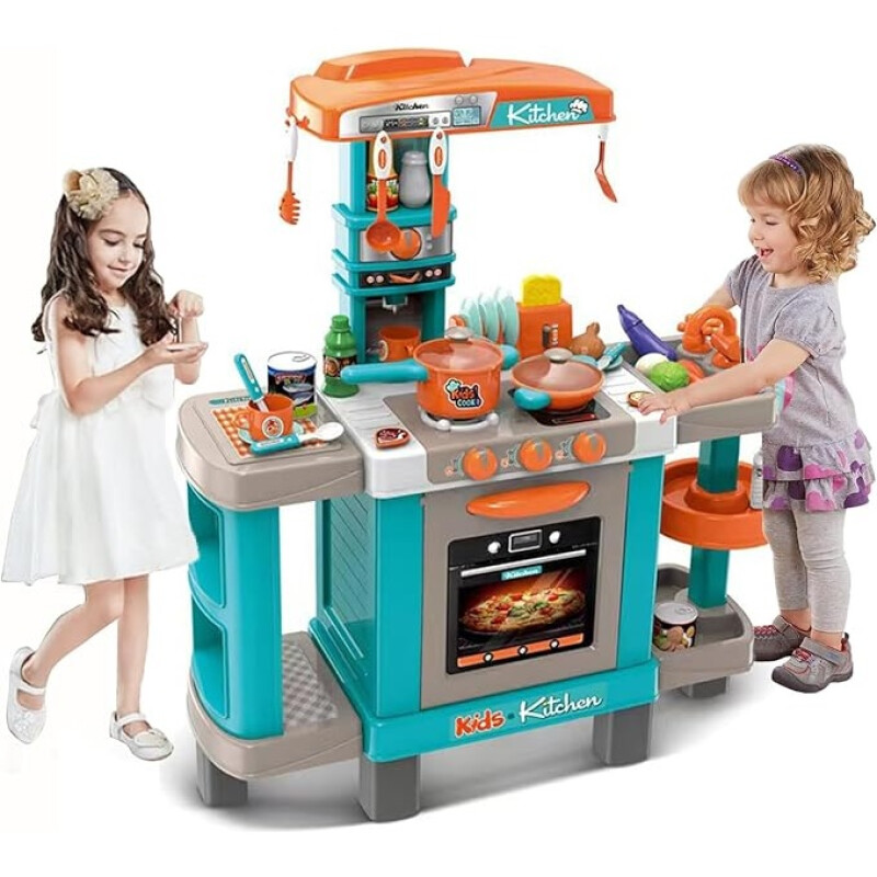 Cocina kids cook en verde y naranja Cocina kids cook en verde y naranja