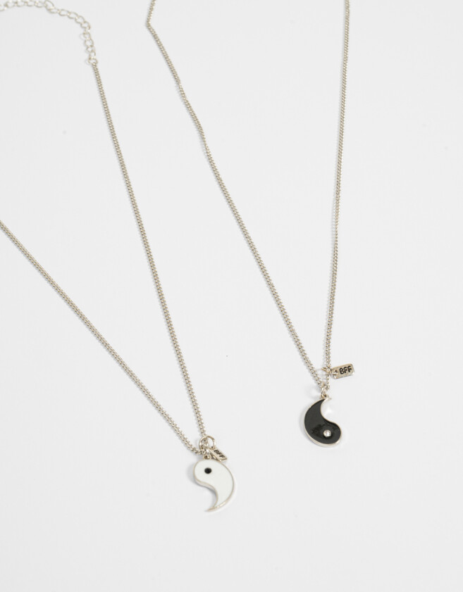 Collares para compartir Para Compartir Set De Collares Para Compartir Bff - Plateado