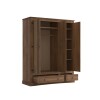 Ropero Madera 3 Puertas Nogal Linea Rustica Ropero Madera 3 Puertas Nogal Linea Rustica