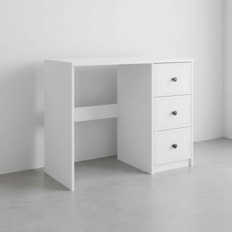 ESCRITORIO MDF BLANCO AMERICANA 3 CAJONES