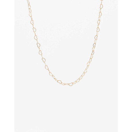 Collar Corto Metal Corazones Dorado