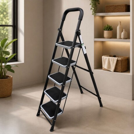 Escalera Metálica Plegable Multiuso - 5 Niveles Escalera Metálica Plegable Multiuso - 5 Niveles