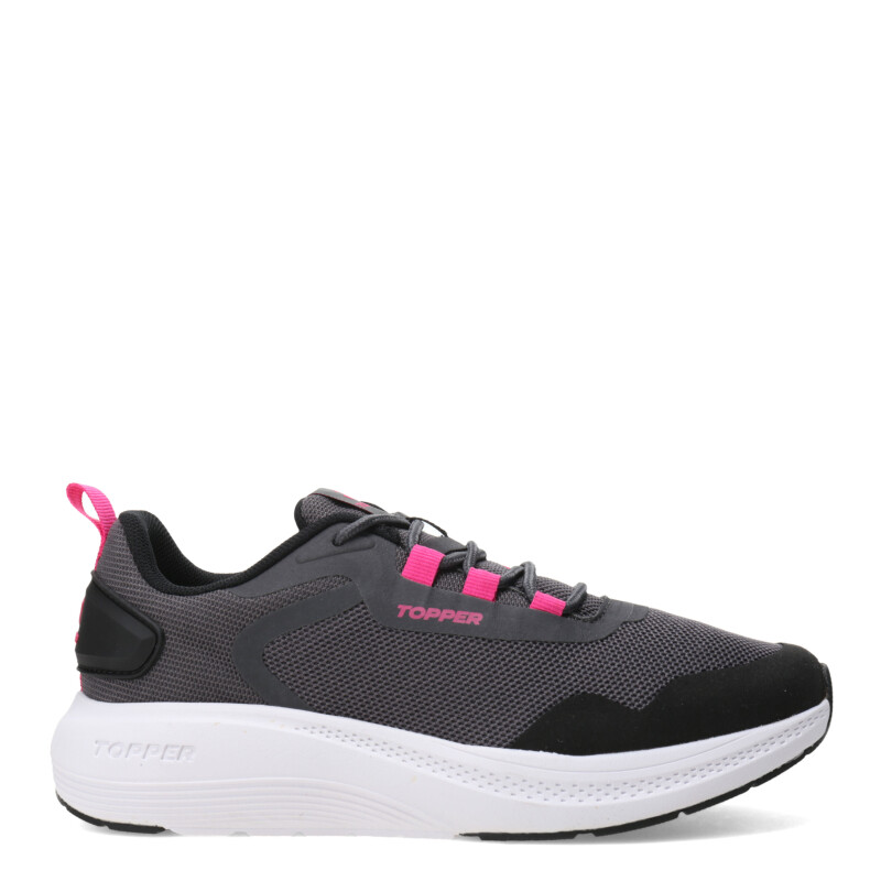 Championes Unisex Topper Gris Topo - Negro - Rosado