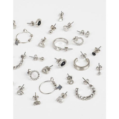 Set De Aros Plateado