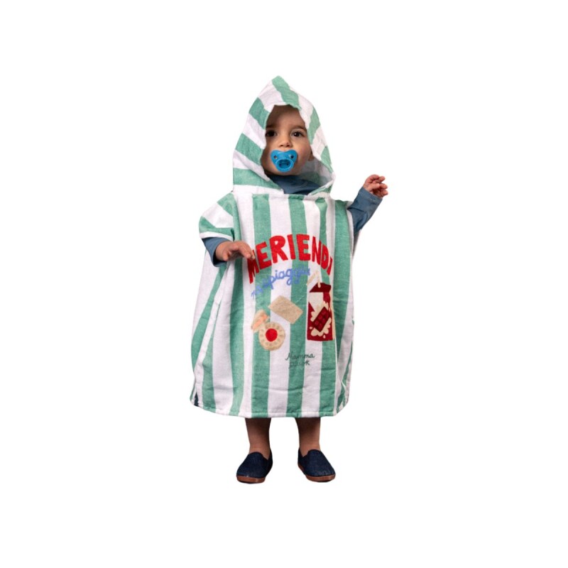 Toalla Poncho para niños Merienda