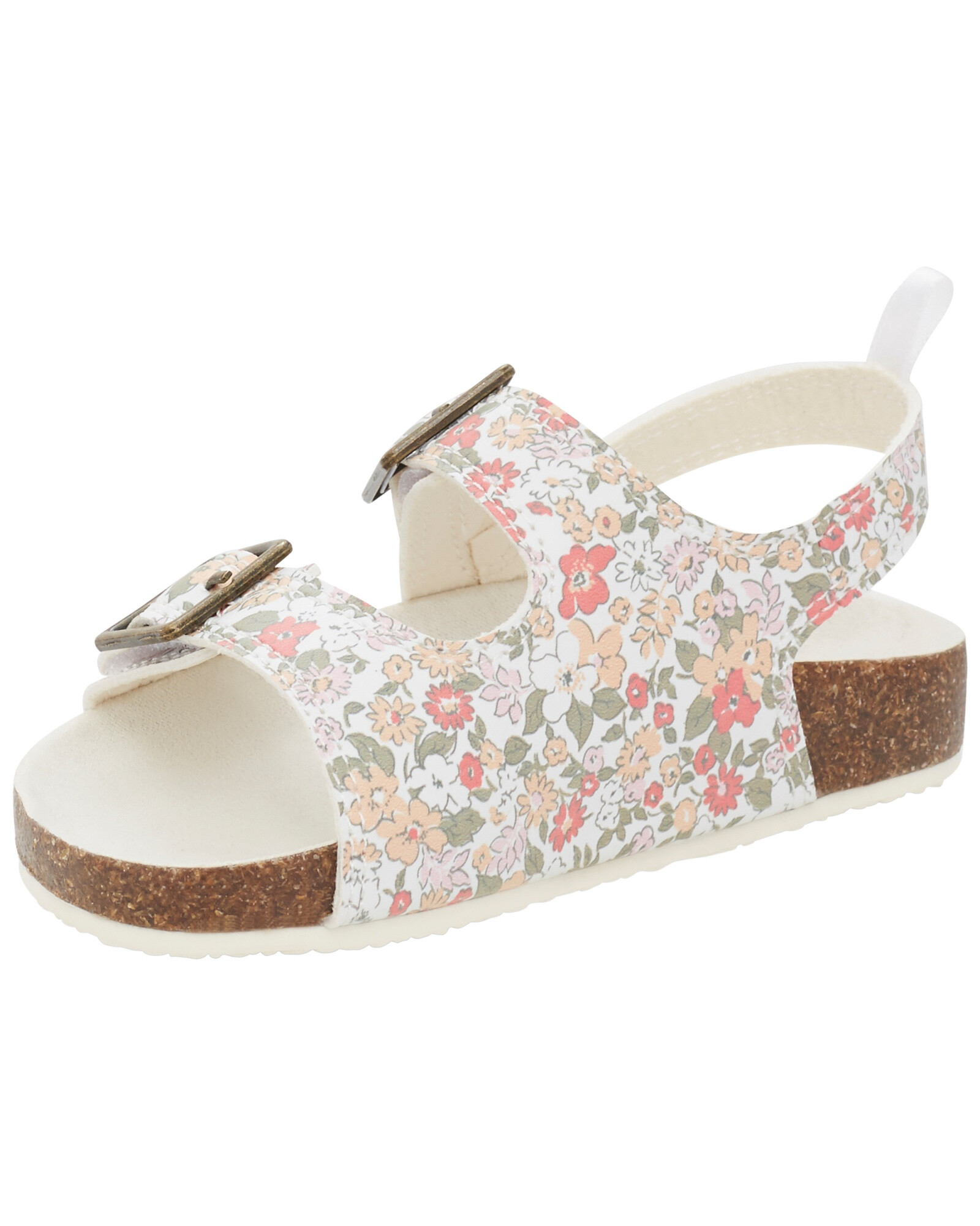 Sandalias con velcro, diseño floral Sandalias con velcro, diseño floral