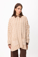 Sweater Lana Oceano Crudo/Camel