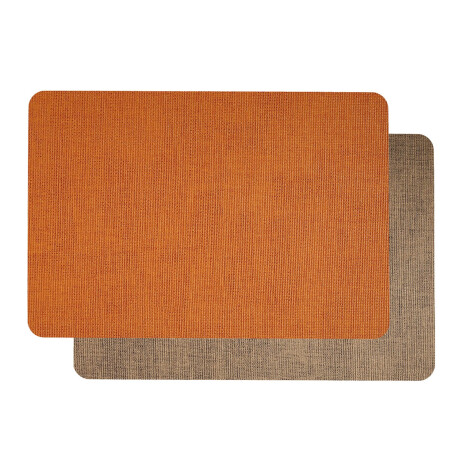 Mantel Individual Doble Cara Rectangular Premium Tex en PVC Caramelo/nude