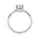 Anillo solitario con zirconia y corazón Anillo solitario con zirconia y corazón
