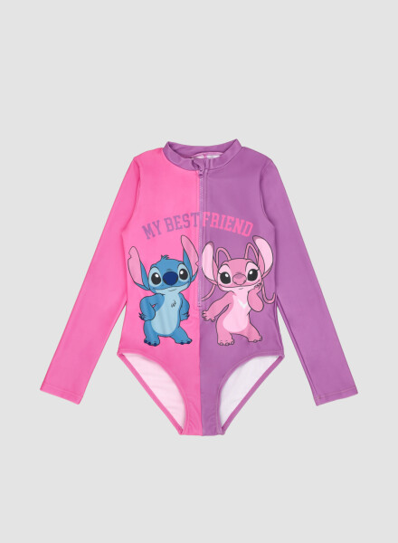 Malla manga larga stitch friends Lila