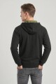 Campera deportiva clásica con capucha NEGRO
