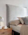 Cabecero desenfundable Tanit de lino gris para cama de 160 cm
