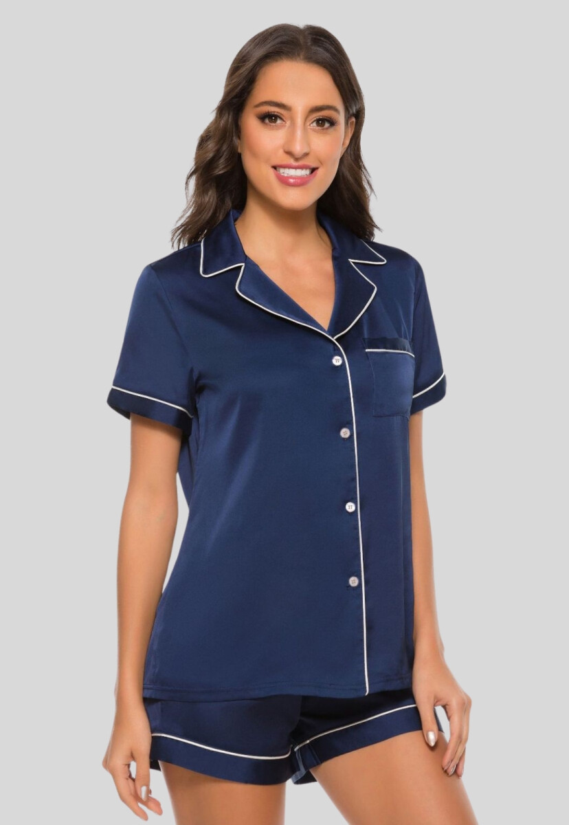 PIJAMA SEDA - AZUL 