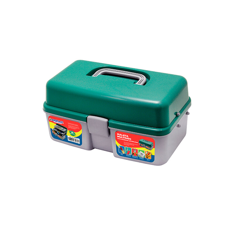 Caja Pesca Herramientas con Bandejas Y Divisiones Señuelos VERDE