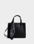 City Boho Cartera City Con Pañuelo - Negro