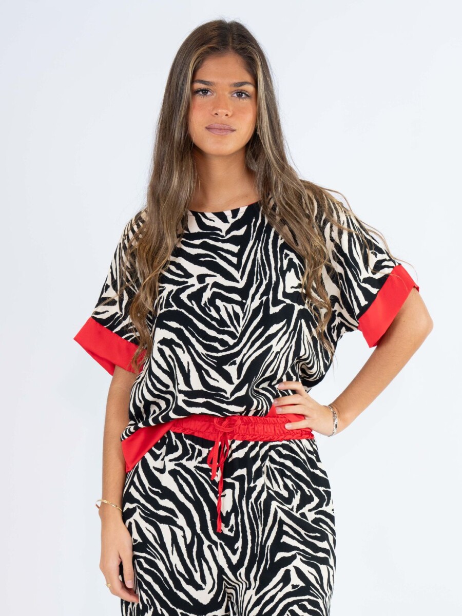 Blusa combinada - Cebra 