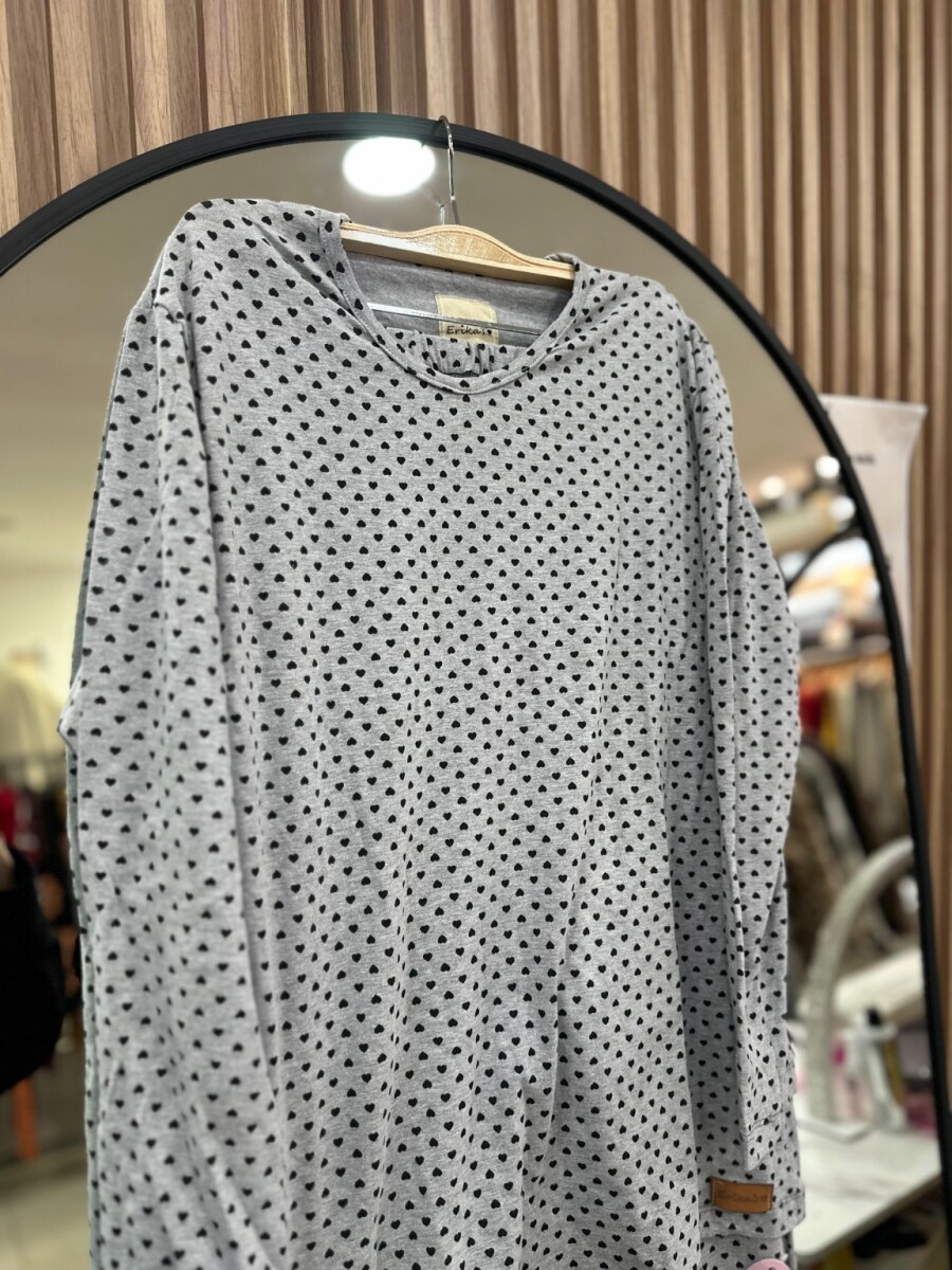 Pijama Paz - Gris corazon 