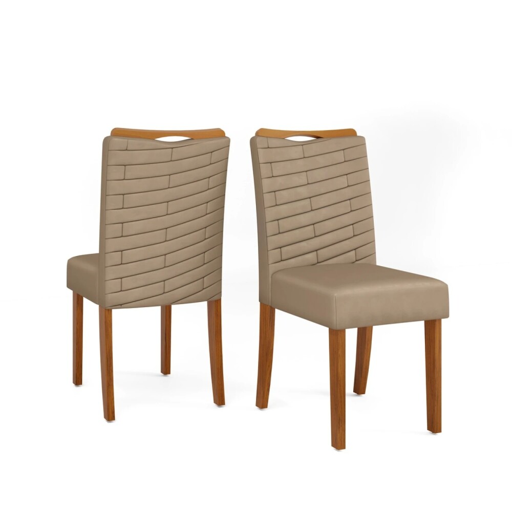 Juego De Comedor 4 Sillas Mesa Redonda - Celeste Marrón | Beige