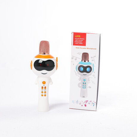 MICROFONO CON PARLANTE Y LUCES INFANTIL DISEÑO ROBOT MICROFONO CON PARLANTE Y LUCES INFANTIL DISEÑO ROBOT
