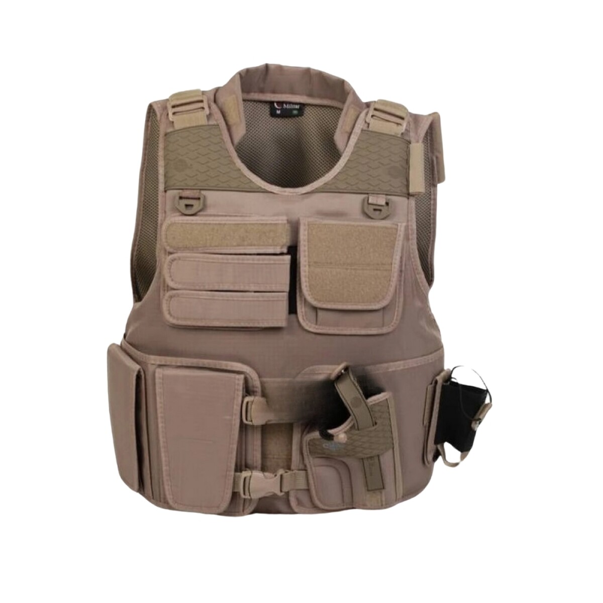 Chaleco TACTICAL S.I porta placas - Cia Militar - Caqui 